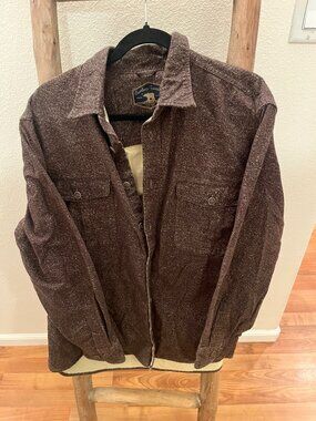 Freedom Foundry Dry Goods Brown Speckled Lined Shirt Jacket Shacket Men’s XL